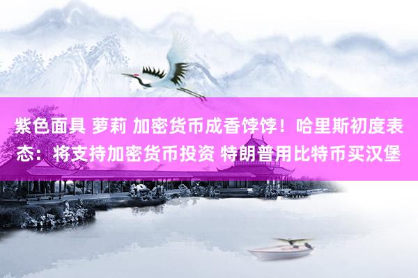 紫色面具 萝莉 加密货币成香饽饽!哈里斯初度表态:将支持加密货币投资 特朗普用比特币买汉堡