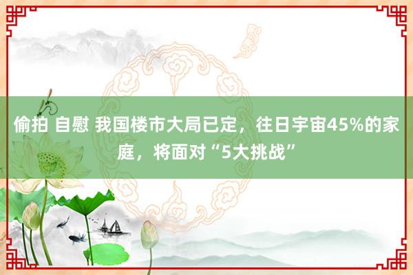 偷拍 自慰 我国楼市大局已定，往日宇宙45%的家庭，将面对“5大挑战”