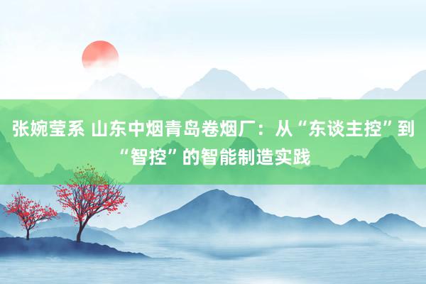 张婉莹系 山东中烟青岛卷烟厂：从“东谈主控”到“智控”的智能制造实践
