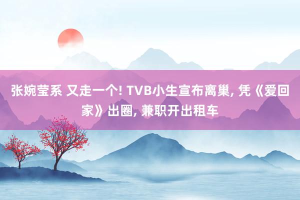 张婉莹系 又走一个! TVB小生宣布离巢， 凭《爱回家》出圈， 兼职开出租车