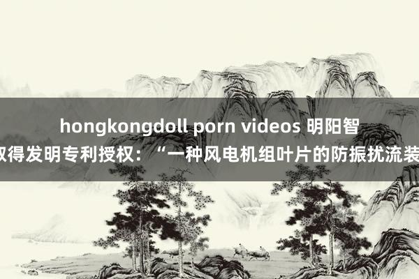 hongkongdoll porn videos 明阳智能取得发明专利授权：“一种风电机组叶片的防振扰流装配”