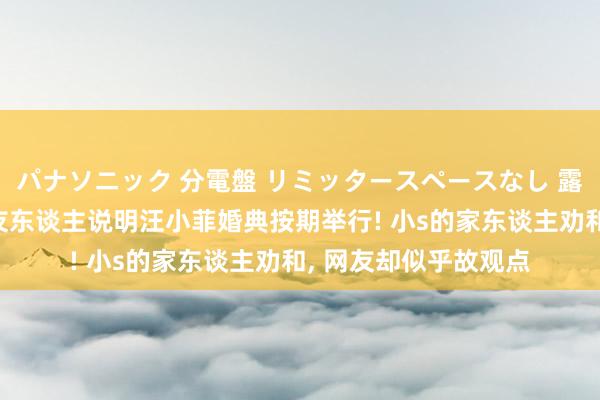 パナソニック 分電盤 リミッタースペースなし 露出・半埋込両用形 友东谈主说明汪小菲婚典按期举行! 小s的家东谈主劝和， 网友却似乎故观点