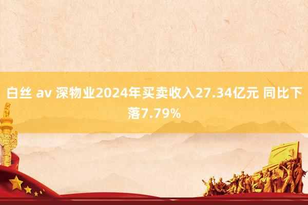 白丝 av 深物业2024年买卖收入27.34亿元 同比下落7.79%