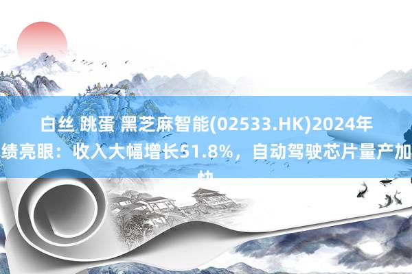 白丝 跳蛋 黑芝麻智能(02533.HK)2024年功绩亮眼：收入大幅增长51.8%，自动驾驶芯片量产加快