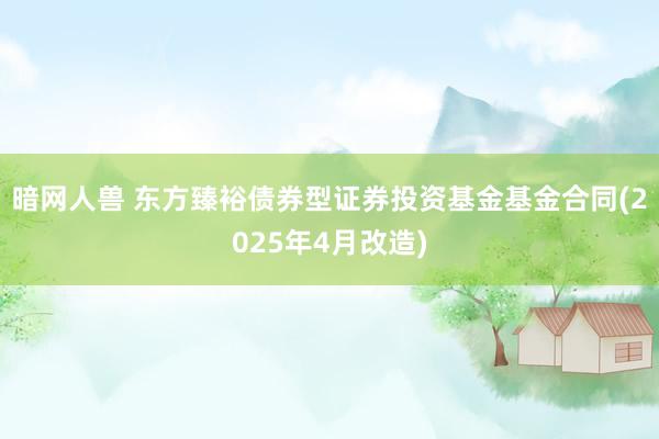 暗网人兽 东方臻裕债券型证券投资基金基金合同(2025年4月改造)