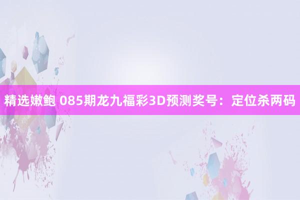 精选嫩鲍 085期龙九福彩3D预测奖号：定位杀两码