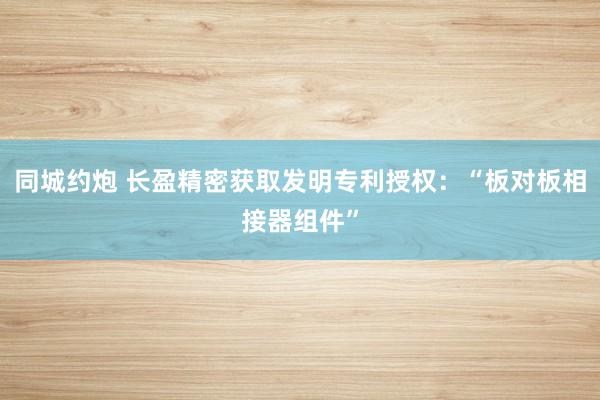 同城约炮 长盈精密获取发明专利授权：“板对板相接器组件”