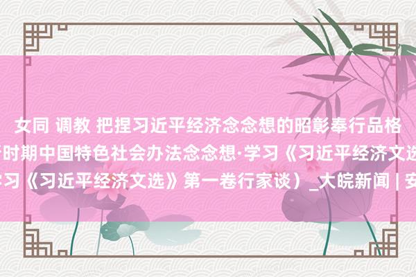 女同 调教 把捏习近平经济念念想的昭彰奉行品格（深入学习贯彻习近平新时期中国特色社会办法念念想·学习《习近平经济文选》第一卷行家谈）_大皖新闻 | 安徽网