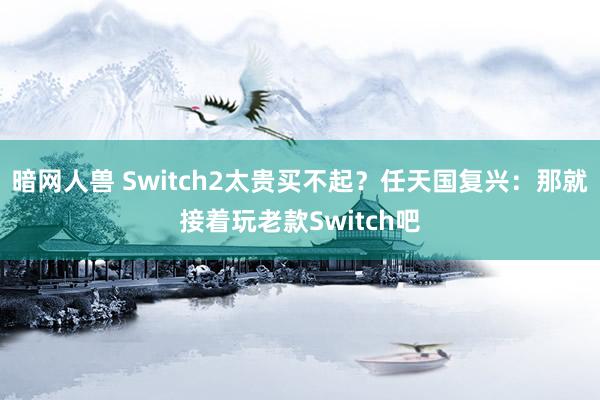 暗网人兽 Switch2太贵买不起？任天国复兴：那就接着玩老款Switch吧