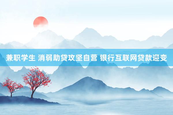 兼职学生 消弱助贷攻坚自营 银行互联网贷款迎变