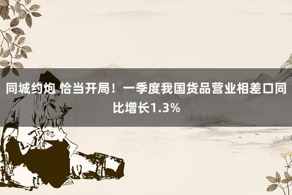 同城约炮 恰当开局！一季度我国货品营业相差口同比增长1.3%