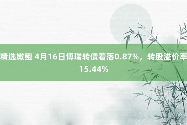 精选嫩鲍 4月16日博瑞转债着落0.87%，转股溢价率15.44%