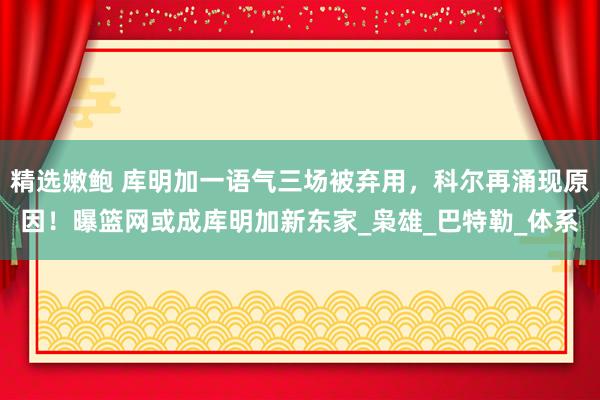 精选嫩鲍 库明加一语气三场被弃用，科尔再涌现原因！曝篮网或成库明加新东家_枭雄_巴特勒_体系