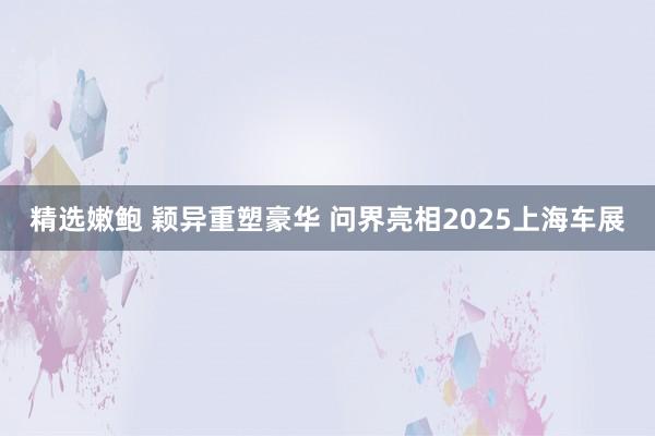 精选嫩鲍 颖异重塑豪华 问界亮相2025上海车展