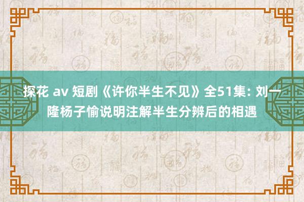 探花 av 短剧《许你半生不见》全51集: 刘一隆杨子愉说明注解半生分辨后的相遇